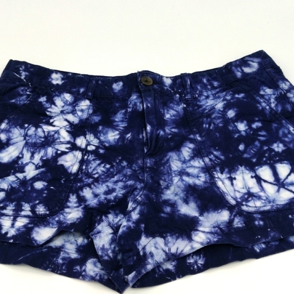 Gap shorts tie dye 4 linen cotton navy blue - Picture 2 of 6
